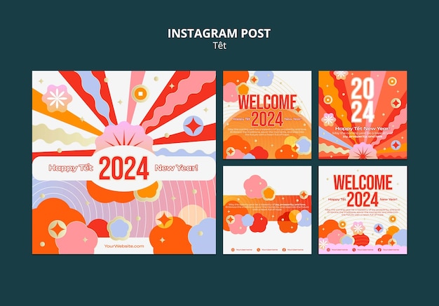 PSD posts sur instagram pour la nouvelle année lunaire