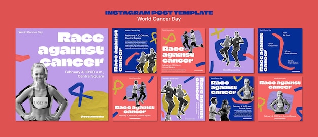 Posts no instagram para conscientizar sobre o dia mundial do câncer