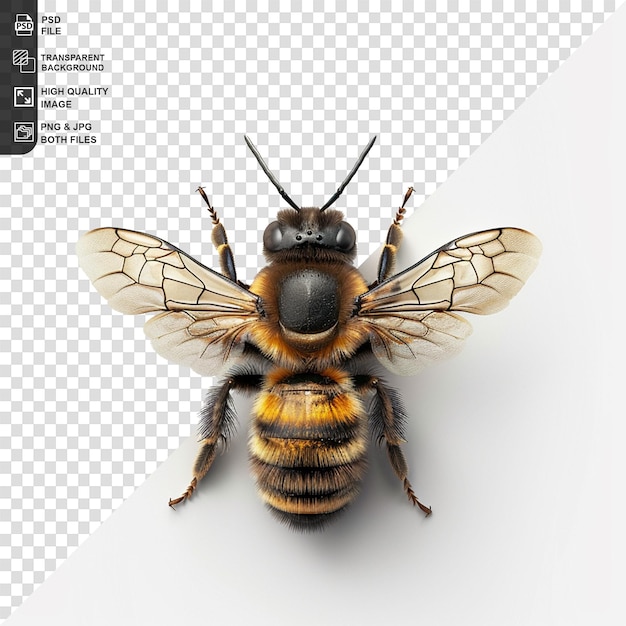 PSD la postura de la abeja en png