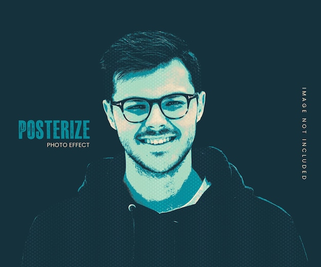 Posturisierte fotoeffektvorlage