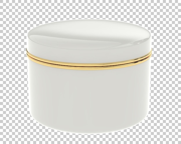 Pot de crème sur fond transparent illustration de rendu 3d