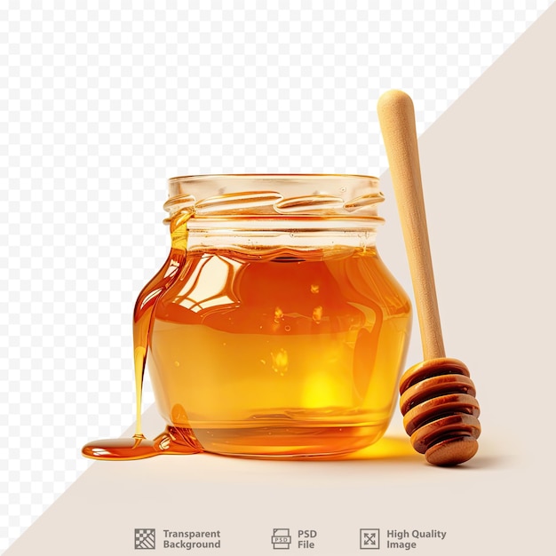 PSD pot de miel sur fond transparent