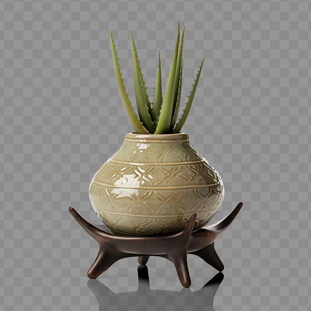 PSD un pot avec une plante qui dit succulent