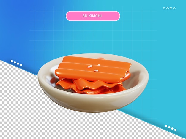 PSD pote de kimchi ícone 3d