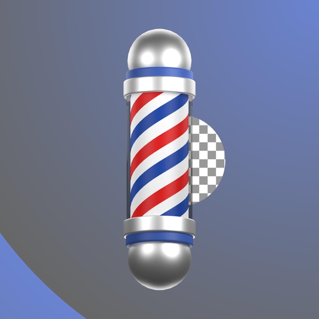 Le poteau de barbier en illustration 3D