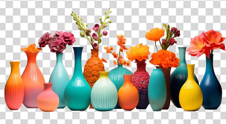 PSD potes de plantas impresos en 3d únicos con patrones temáticos del día de la tierra y citas png transparente