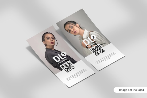 PSD potrait dl flyer mockup