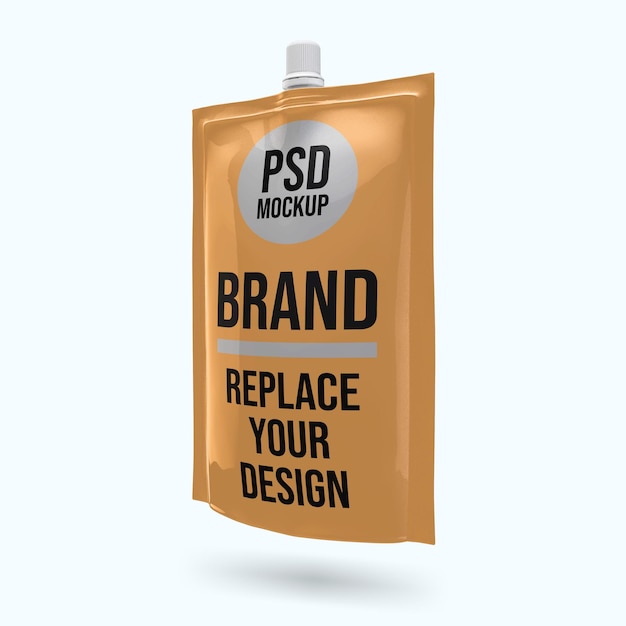 Pouch 3d rendering mockup design