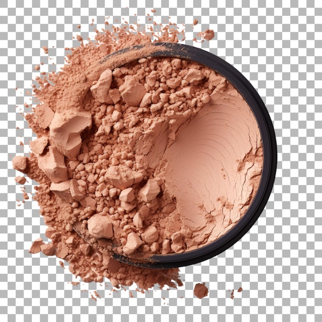 PSD poudre de maquillage sur fond transparent