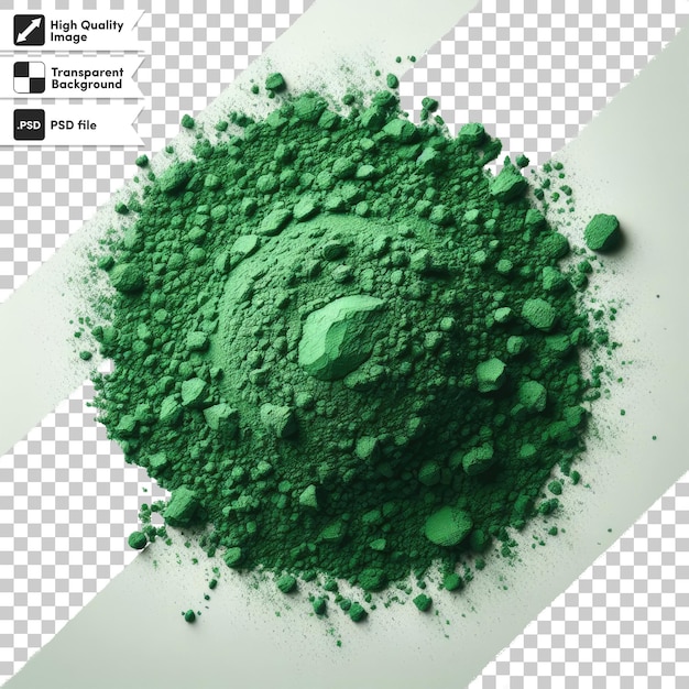 Poudre Verte Psd Sur Fond Transparent Avec Couche De Masque Modifiable