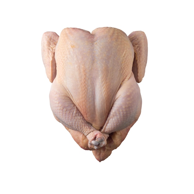 Poulet cru isolé en gros plan 1