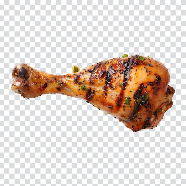 PSD un poulet sur un fond blanc avec une grille de carrés en arrière-plan