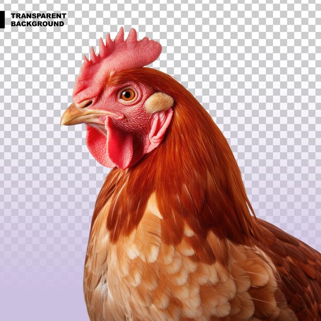 PSD poulet sur fond transparent