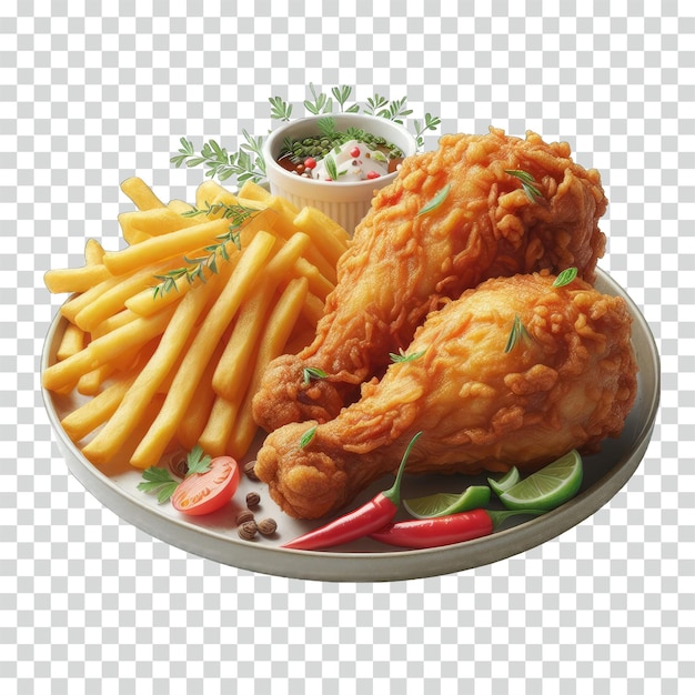 Poulet Frit En Fond Transparent