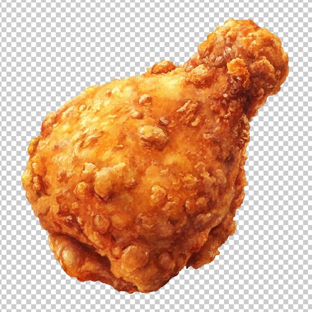 PSD poulet frit isolé sur un fond en couche alpha