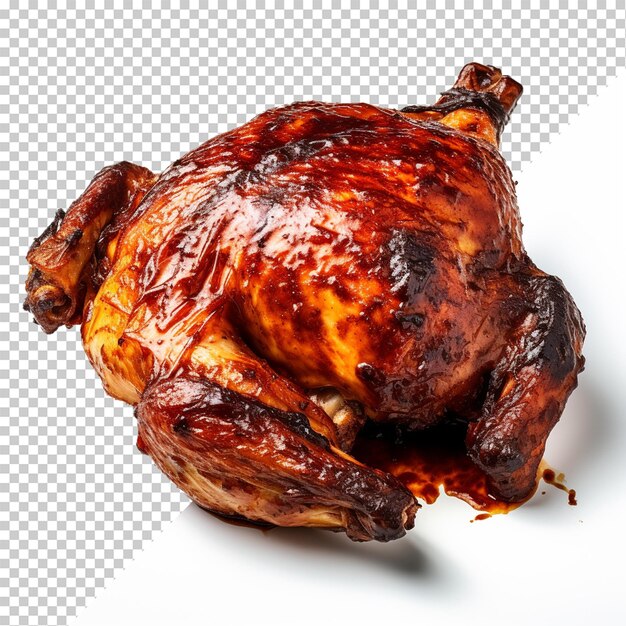 PSD poulet grillé isolé sur un fond transparent