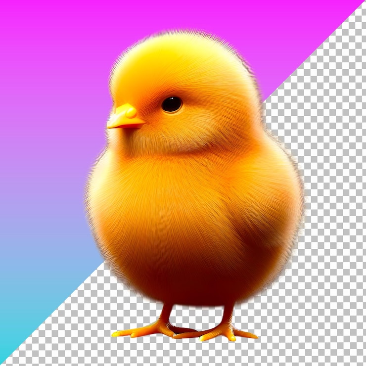 PSD poulet isolé sur un fond transparent