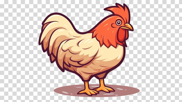 PSD poulet isolé sur illustration vectorielle fond transparent