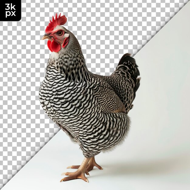 PSD un poulet avec une photo d'un poulet dessus