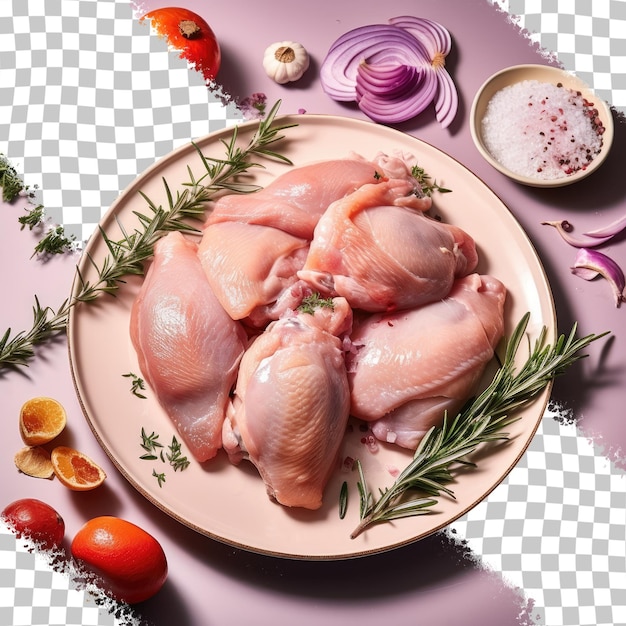 PSD poulet prêt à cuire fond transparent