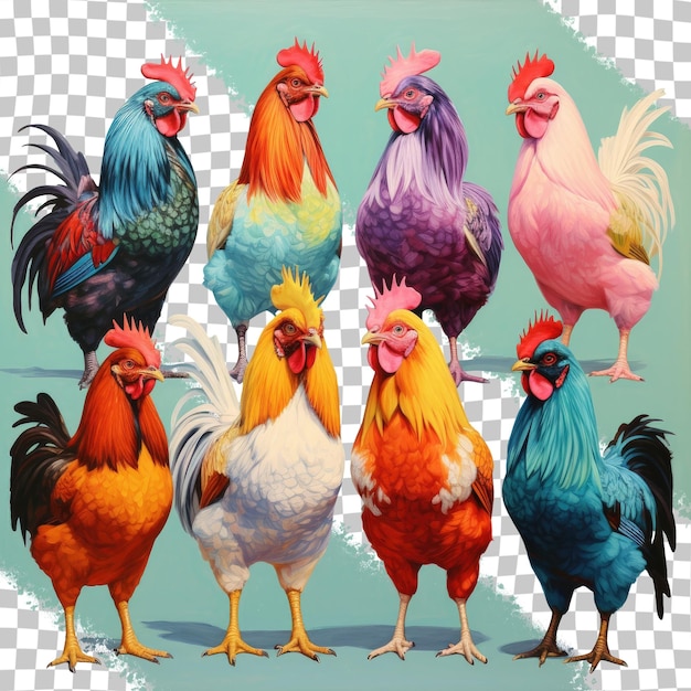 PSD les poulets zebright sont attrayants en raison de leur couleur et de leur taille