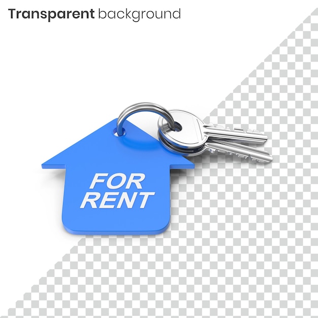 Pour les clés de la maison de location, des biens immobiliers PSD transparents