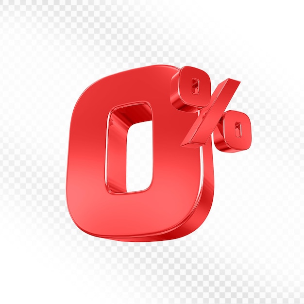 Pourcentage de réduction sur la promotion de vente rouge 3D