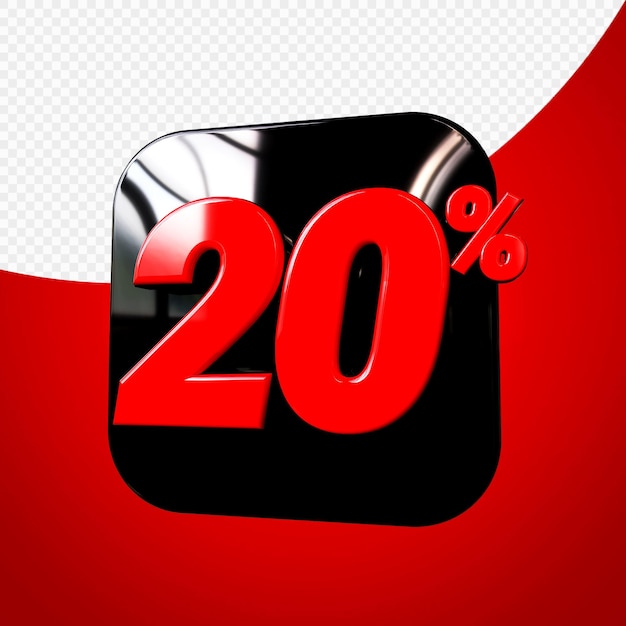 Pourcentage de rendu 3D premium psd