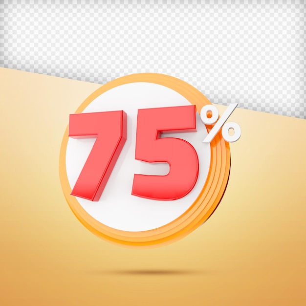 Pourcentage de rendu 3D premium psd