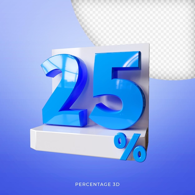 PSD pourcentage de rendu 3d premium
