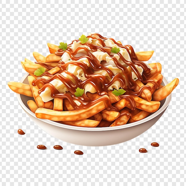 PSD poutine isolée sur fond transparent