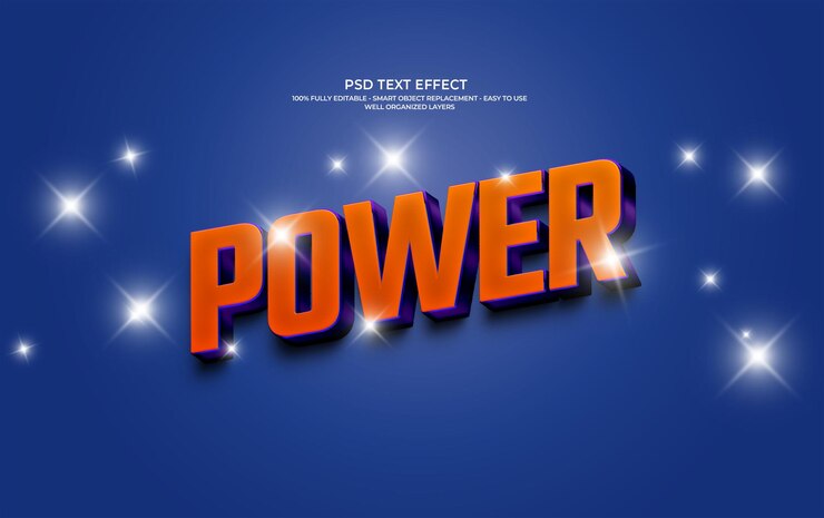 PSD power 3d-text-effekt