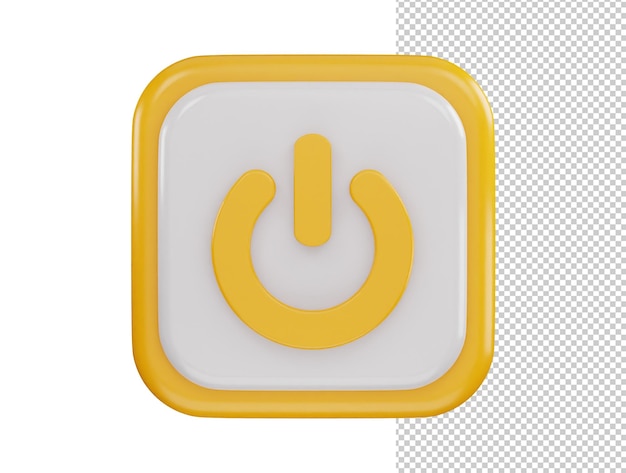 Power-button-symbol 3d-rendering-vektor-illustration