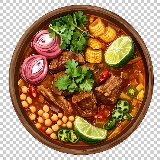 PSD pozole png con fondo transparente