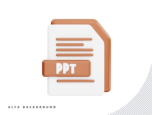 ppt file with 3d vector icon cartoon minimal style