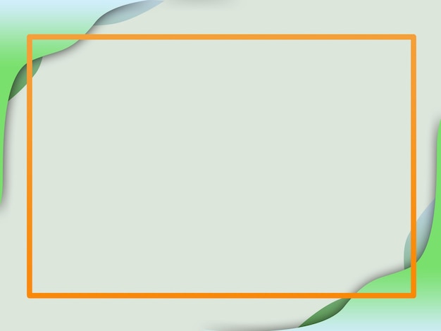 PPT Hintergrund mit grüner Farbe und Rahmen für Text in der Mitte
