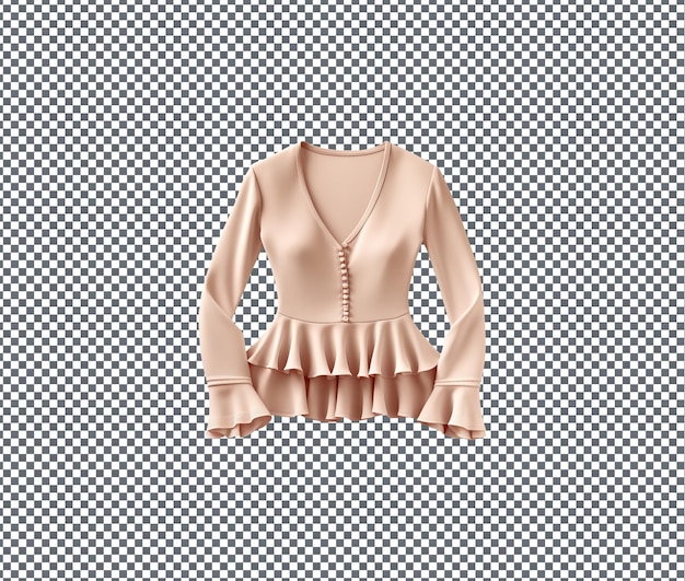 Prächtiger Peplum-Sweater auf durchsichtigem Hintergrund