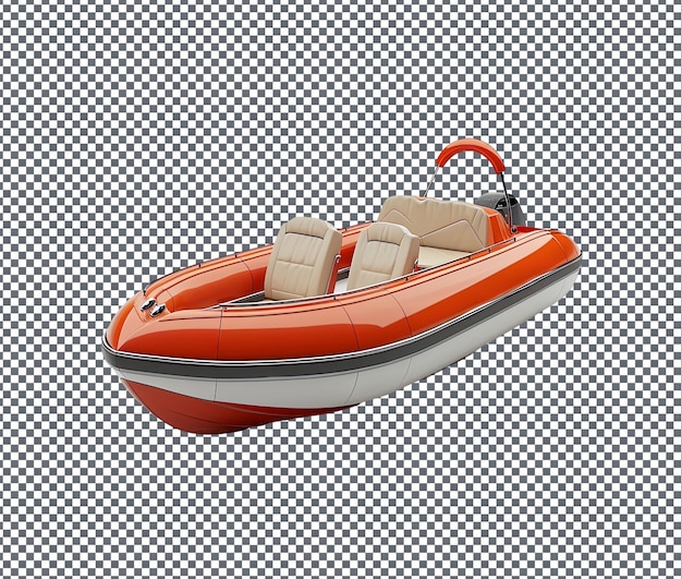 Prächtiges elektrisches Boot, isoliert auf durchsichtigem Hintergrund