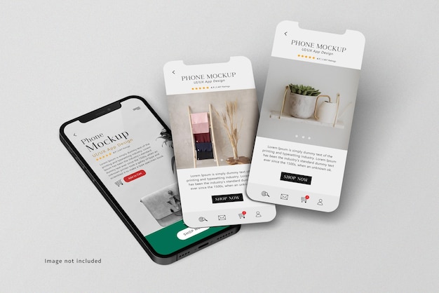 Präsentation der Smartphone- und Bildschirm-UI-UX-App