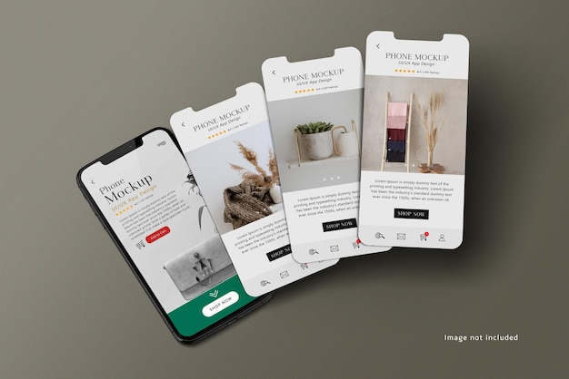 Präsentation der Smartphone- und Bildschirm-UI-UX-App
