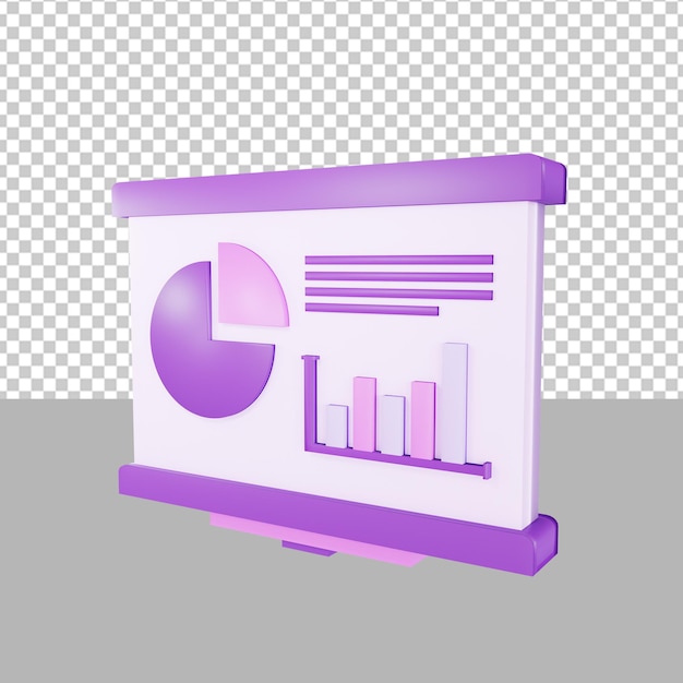 Präsentationsdaten 3d-illustration business