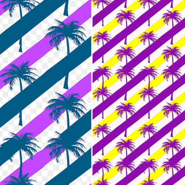 PSD praia com silhueta de palmeira organizada em um patte tropical padrão sem costura azulejos dia mundial do oceano