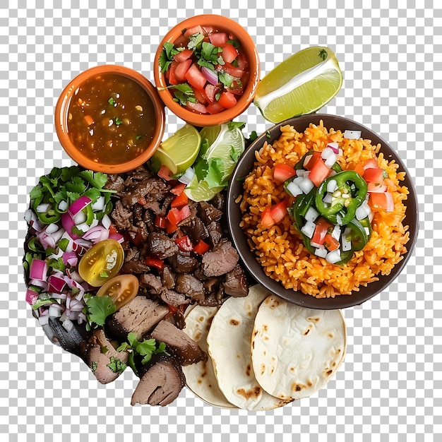 PSD prato de comida mexicano png com fundo transparente