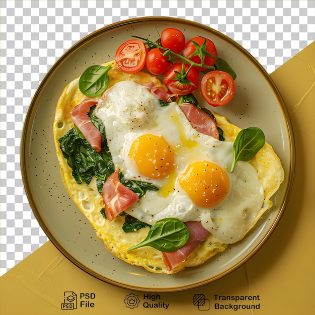 PSD prato de pequeno-almoço png em fundo transparente