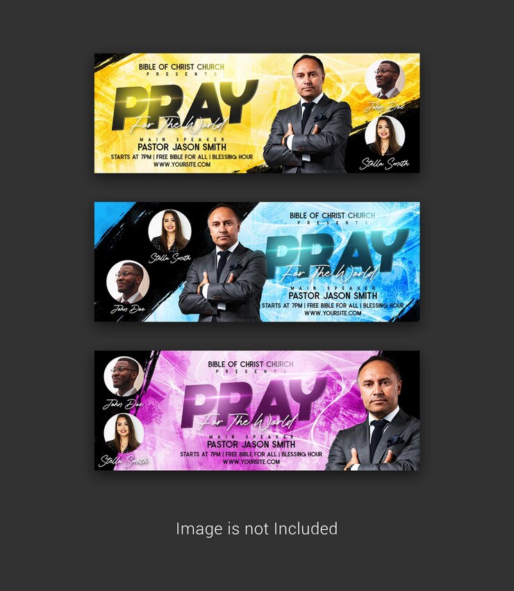 Pray for the World Facebook Cover Psd Template