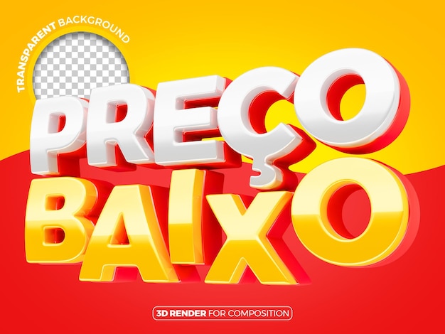 Precio bajo 3D para campañas publicitarias