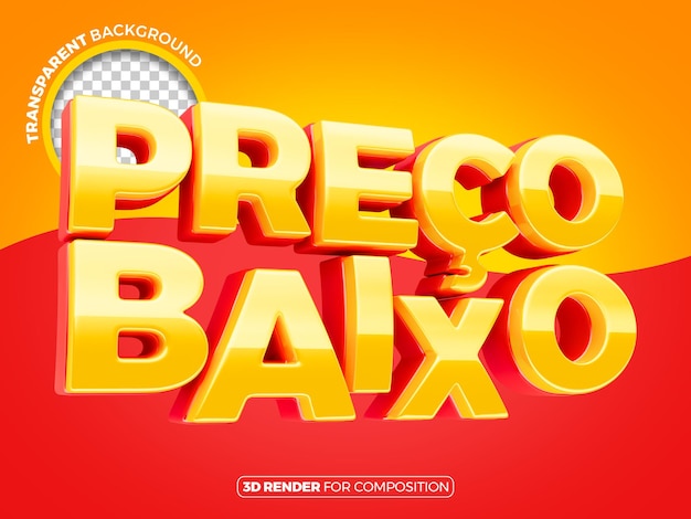 Precio bajo 3D para campañas publicitarias