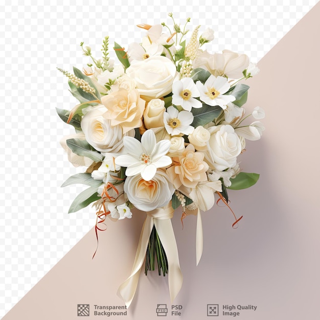 PSD preciosas flores blancas para una boda.