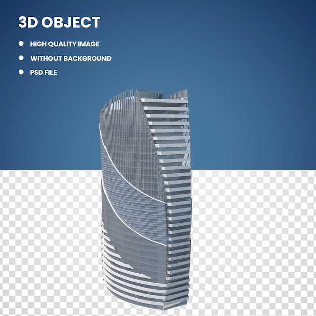 Prédio de apartamentos de vidro 3d