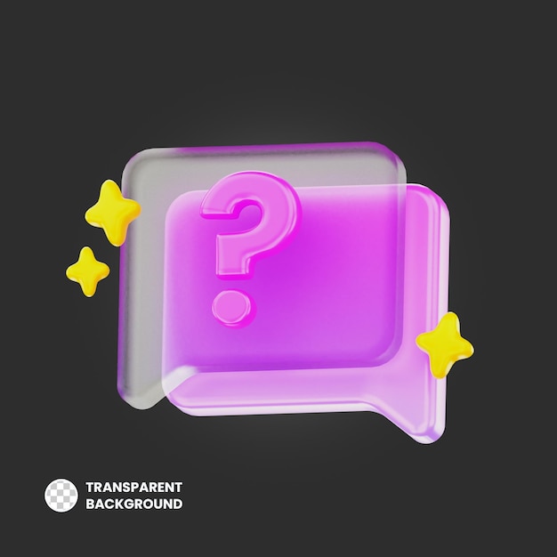 Pregunta Preguntas frecuentes Icono de interfaz de usuario 3d